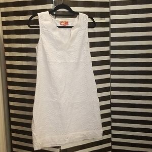 Crisp white eyelet shift dress by Hale Bob Cabana